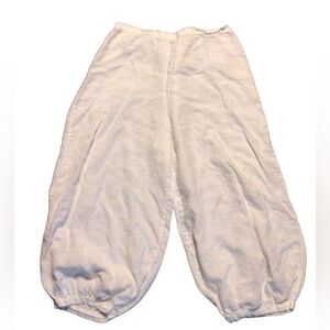 Bryn Walker Wyatt White Linen Balloon Pants Size Large Lagenlook Comfy